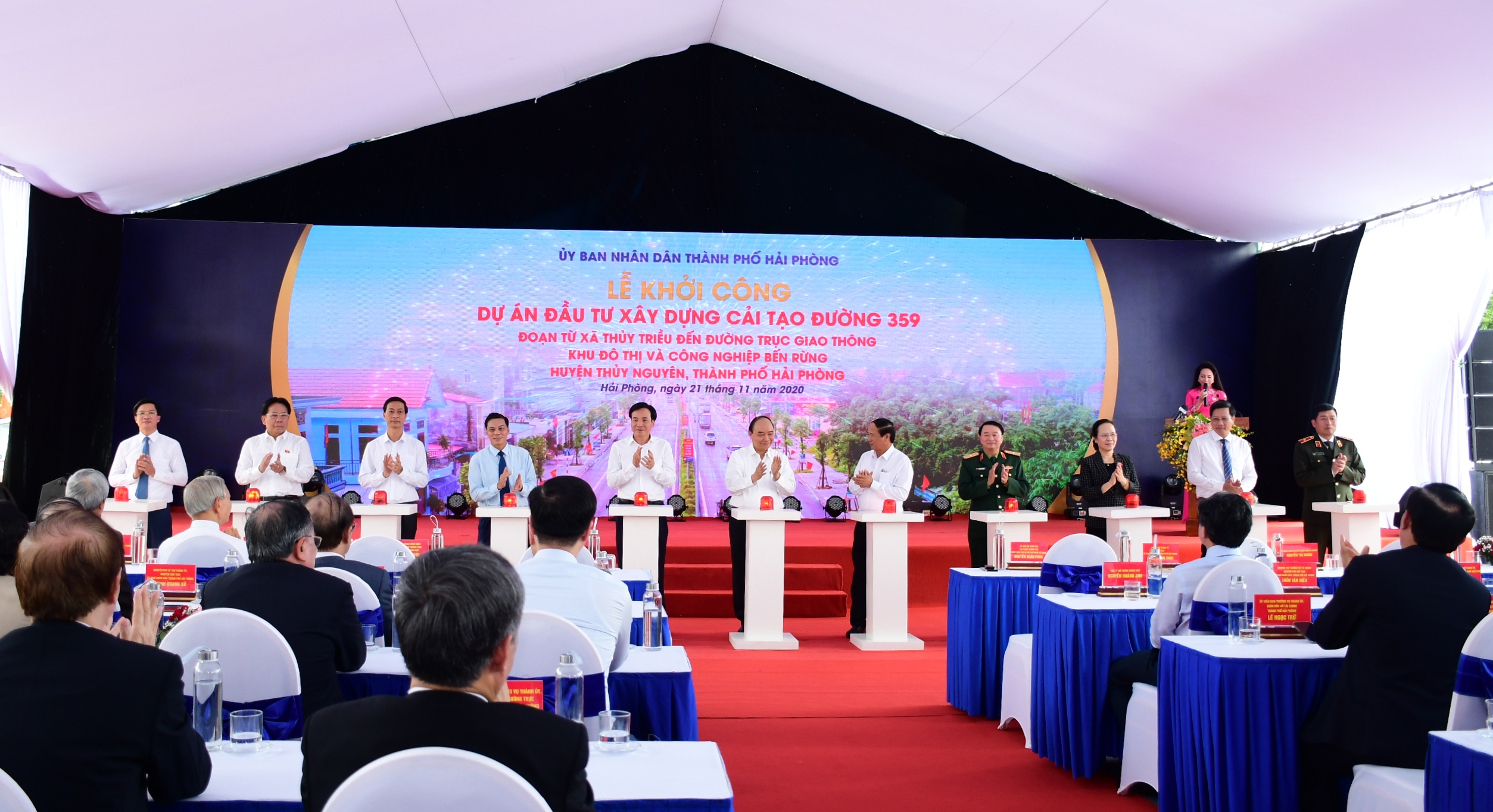 Đảm bảo an toàn ANTT lễ khởi công Dự án Đầu tư xây dựng cải tạo đường 359 (huyện Thủy Nguyên)